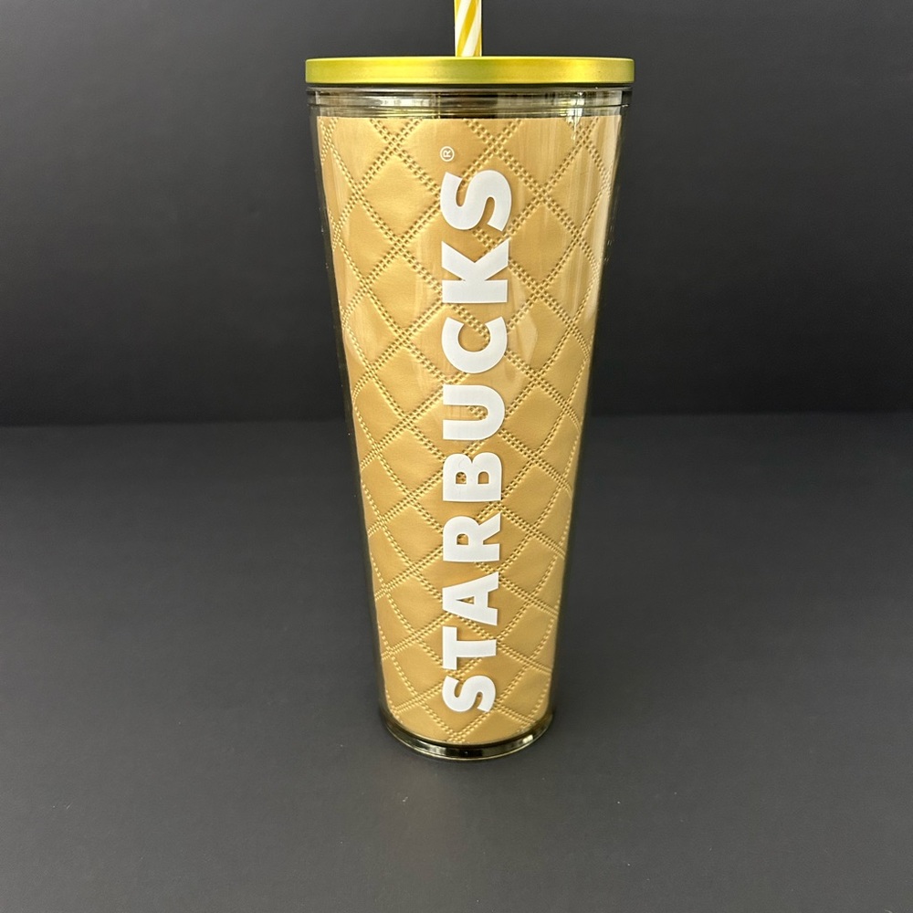 Starbucks Gold Quilted Tumbler